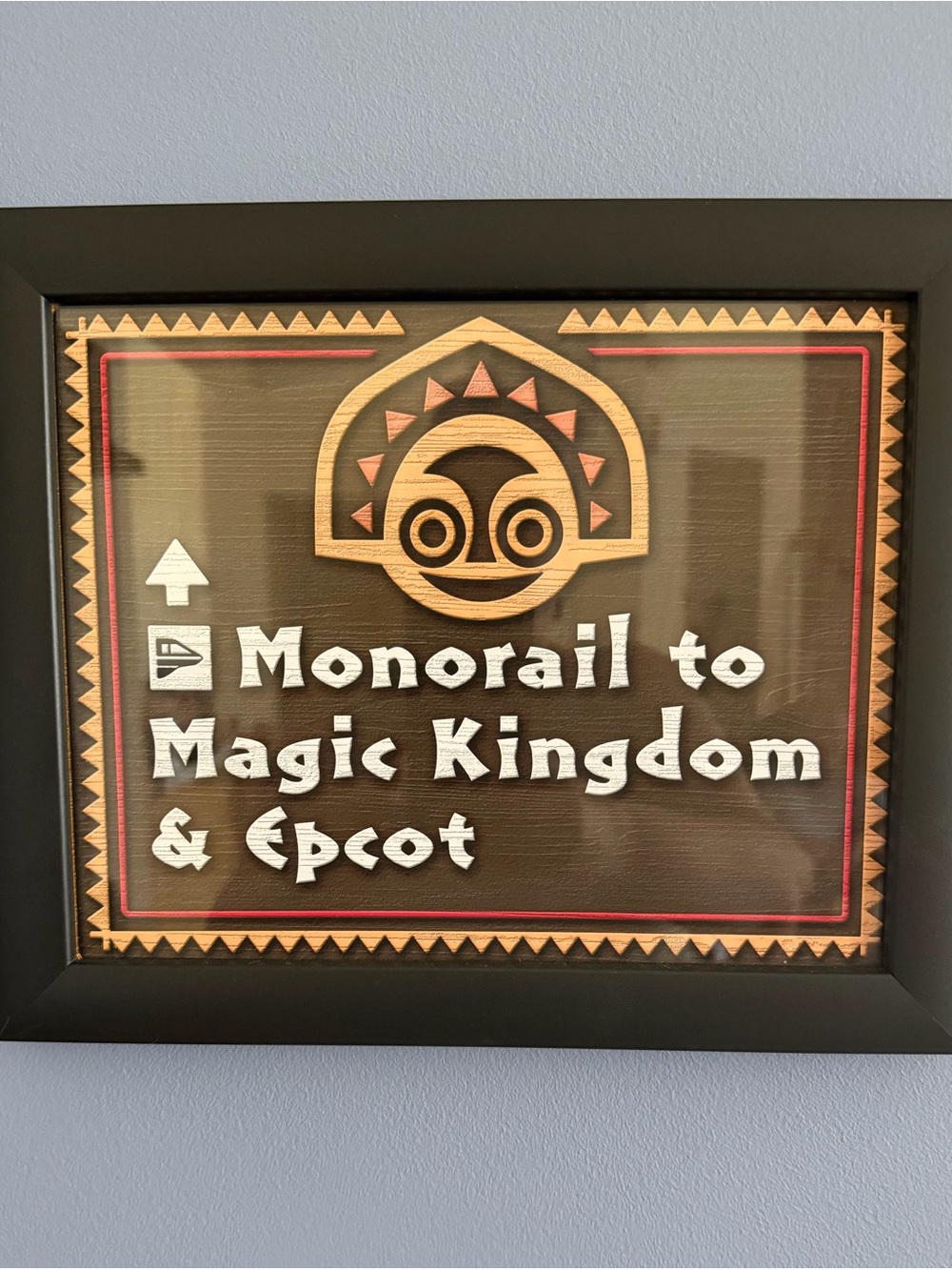 Disney Polynesian Resort Monorail to Magic Kingdom & Epcot Wall Sign